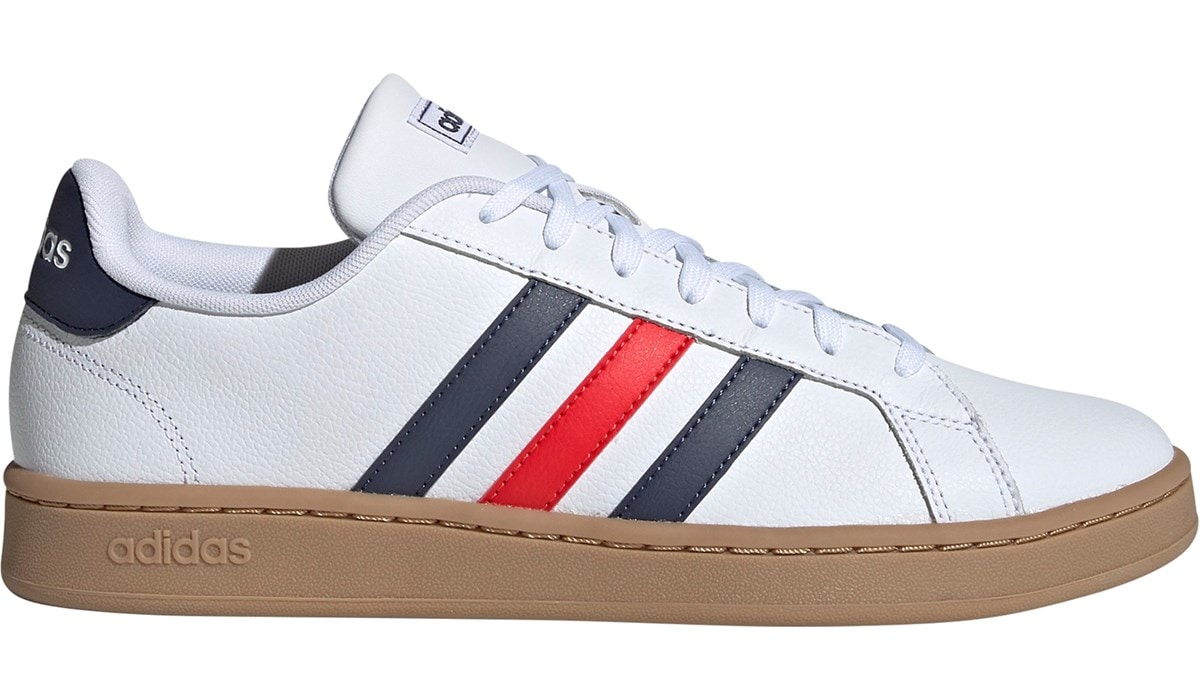 adidas men's grand court shoes white and trace blue