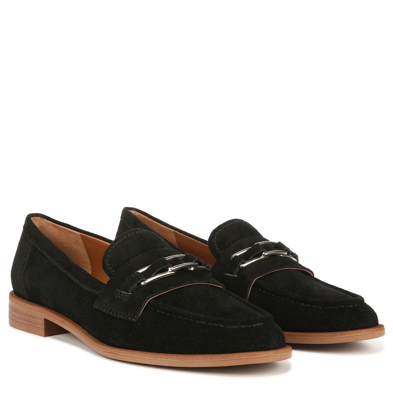 Franco Sarto Women's Jara Loafers (Black Suede) - Size 7.5 M