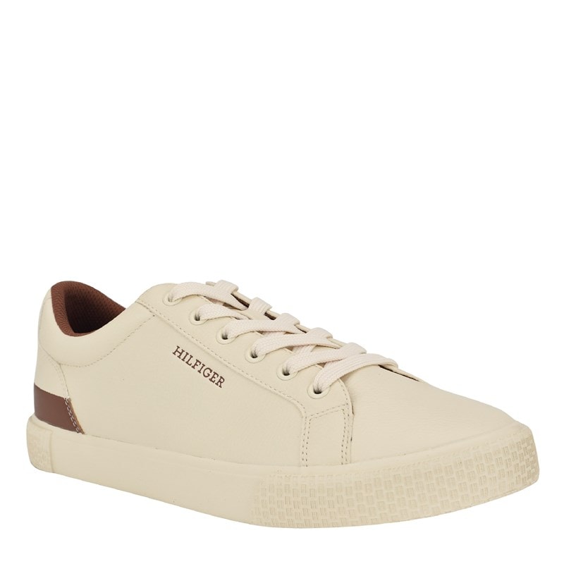 Tommy Hilfiger Men's Rocci Fashion Sneakers (Ivory/Cognac Multi) - Size 11.0 M