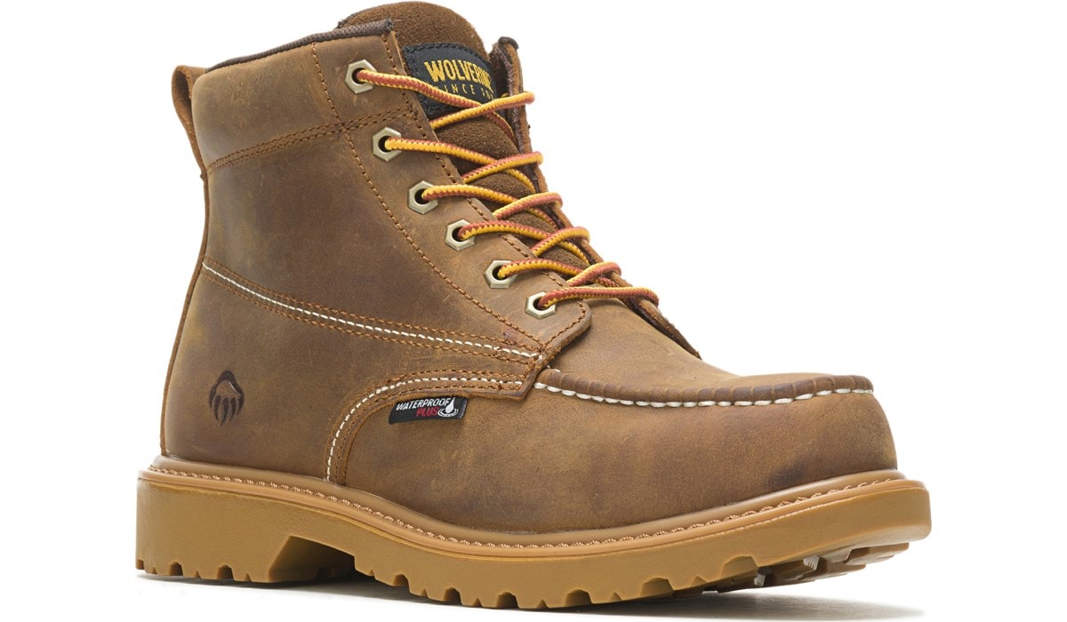 Wide width steel sale toe boots