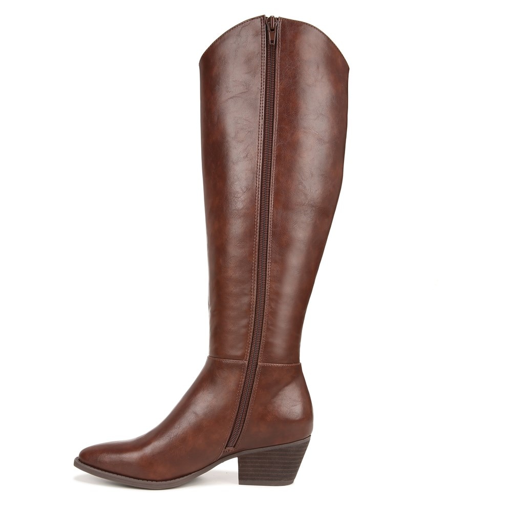 Wide calf brown hotsell leather knee high boots