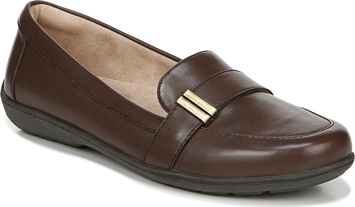 SOUL Naturalizer Women's Kentley Slip-Ons Loafer, Black Leather