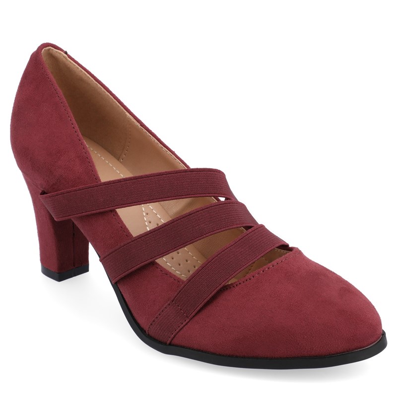 Journee Women's Loren Narrow Pump Shoes (Wine) - Size 11.0 N