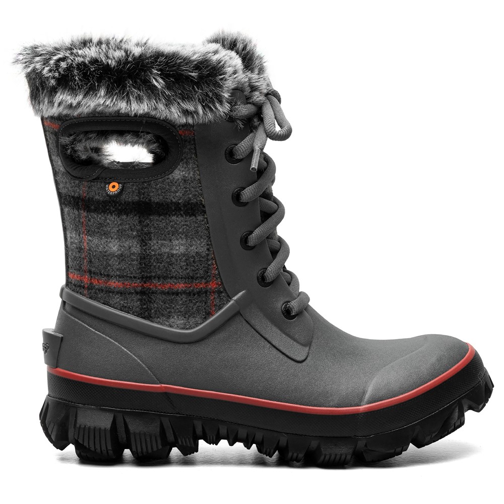 Womens plaid winter on sale boots