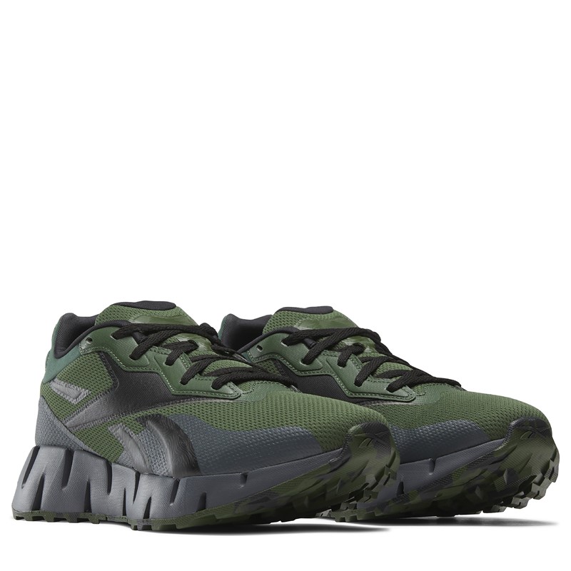 Reebok Men's Zig Dynamica Adventure 4.0 Sneakers (Green/Grey/Grey) - Size 7.5 M