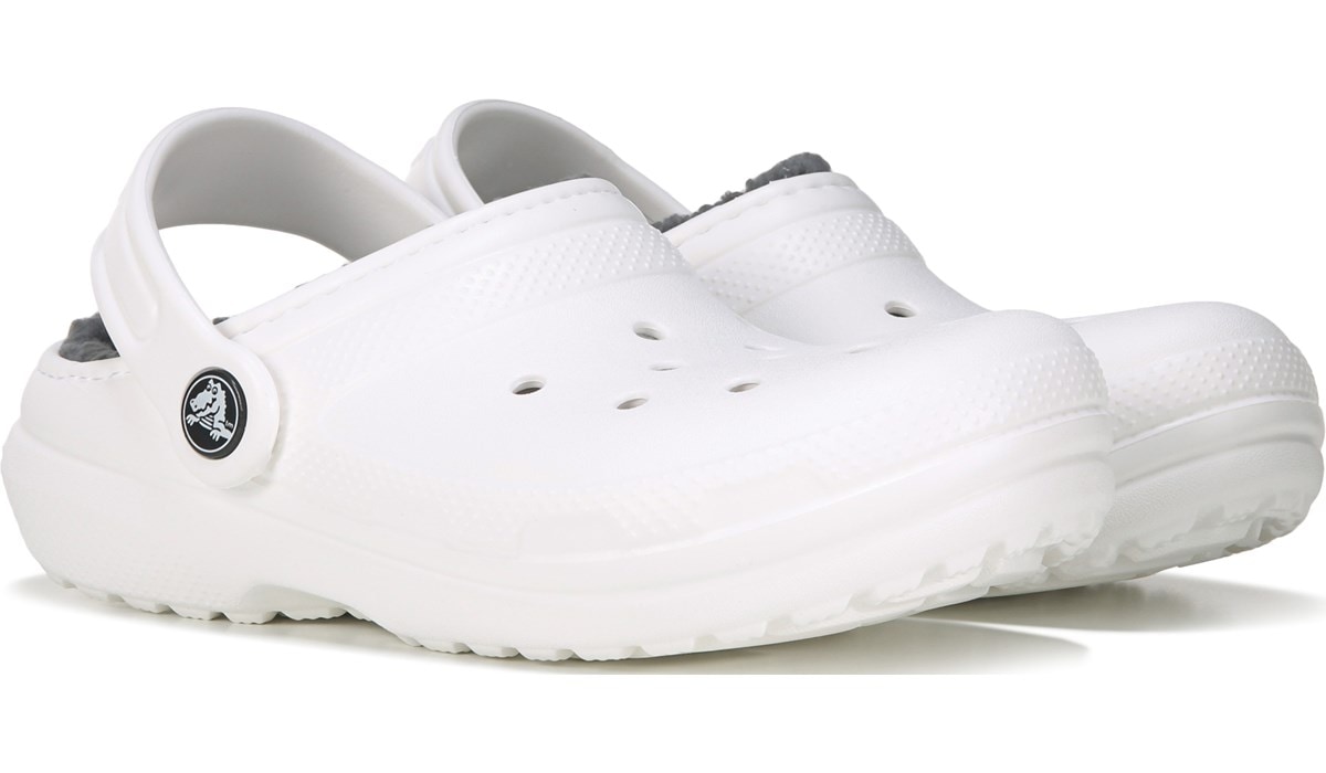 Kids orders white fuzzy crocs