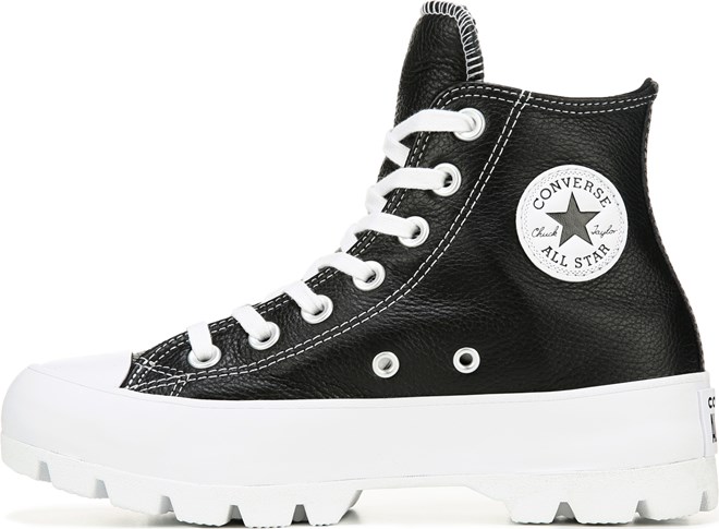 converse lugged high top white leather