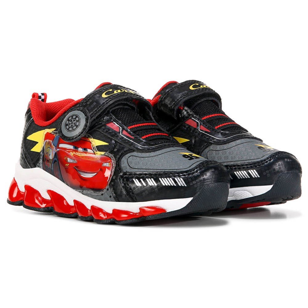  Disney Cars Boy's Lighted Athletic Sneaker Lightning McQueen  Light Up Shoes Children W/Adjustable Strap (Toddler), Black/Red, Size 7 :  Clothing, Shoes & Jewelry