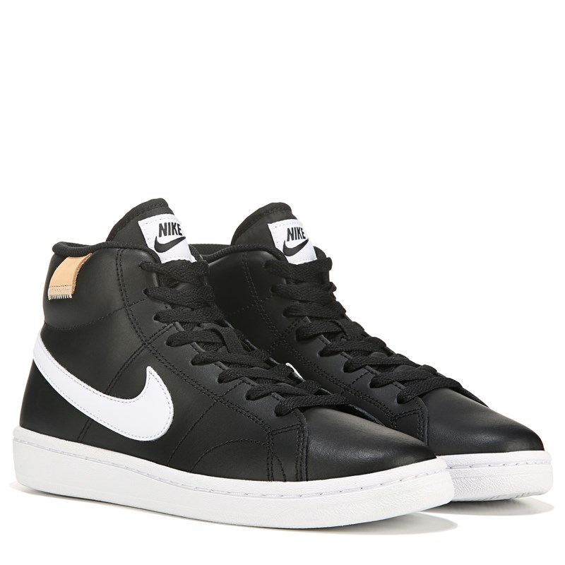 Nike Women's Court Royale 2 High Top Sneakers (Black/White) - Size 9.0 M