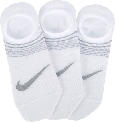 Nike Women's 3 Pack Everyday Lightweight Footie Liner Socks White ...