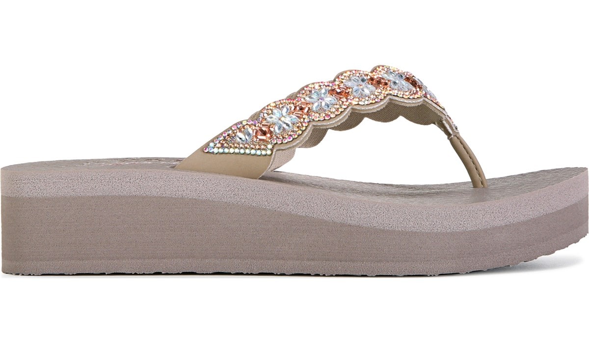 Skechers Meditation - Garden Bliss Navy 119283 NVY - Toe Post Sandals -  Humphries Shoes
