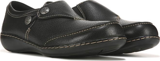  Clarks Women's Ashland Lane Q Slip-On Loafer, Black, 5 M US