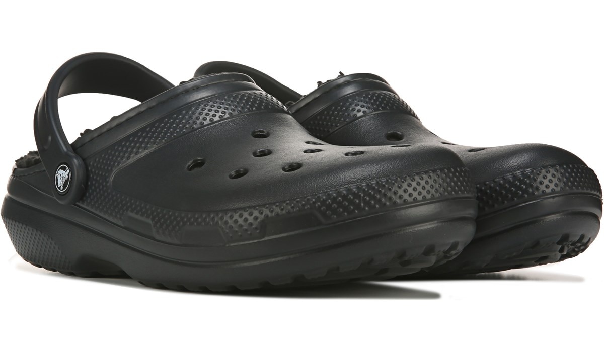 crocs men's and women's classic fuzz lined clog shoe
