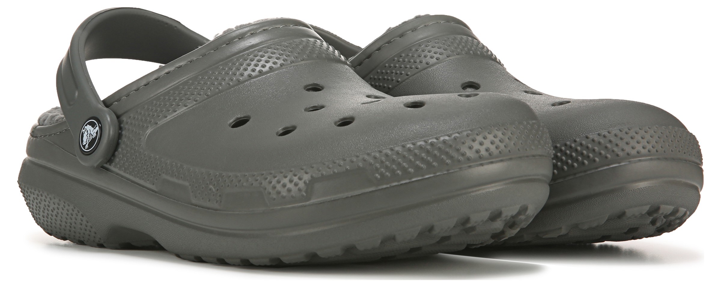 mens fuzzy black crocs