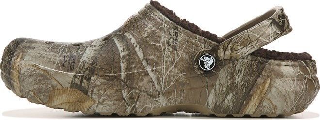 mens fur lined camo crocs