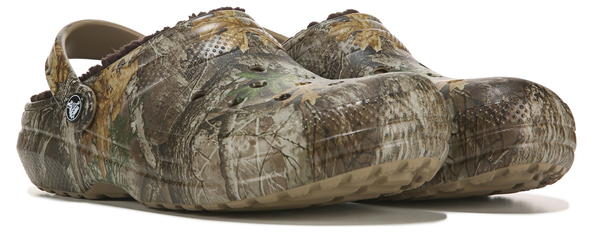 mens lined camo crocs