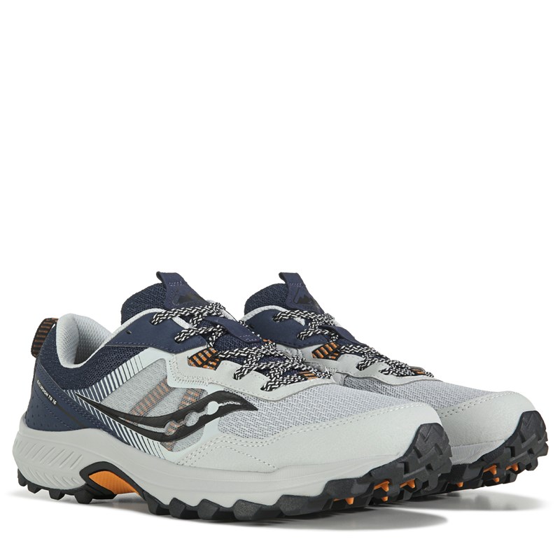 Saucony Men's Excursion Tr16 Wide Trail Running Shoes (Grey/Navy/Black) - Size 9.0 W
