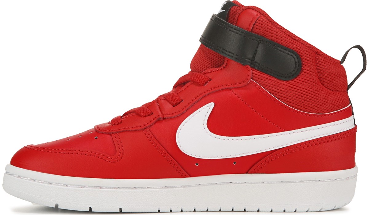 Nike Kids Court Borough 2 High Top Sneaker Little Kid Red Sneakers And Athletic Shoes Famous Footwear