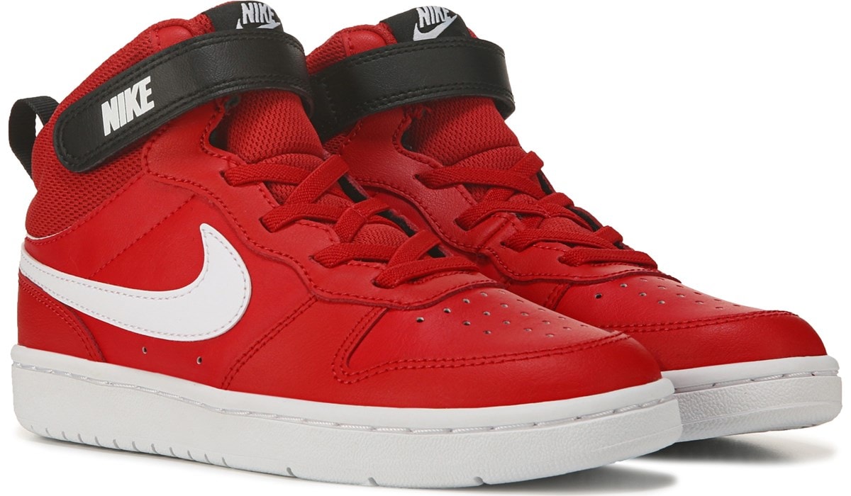 red high top nike shoes