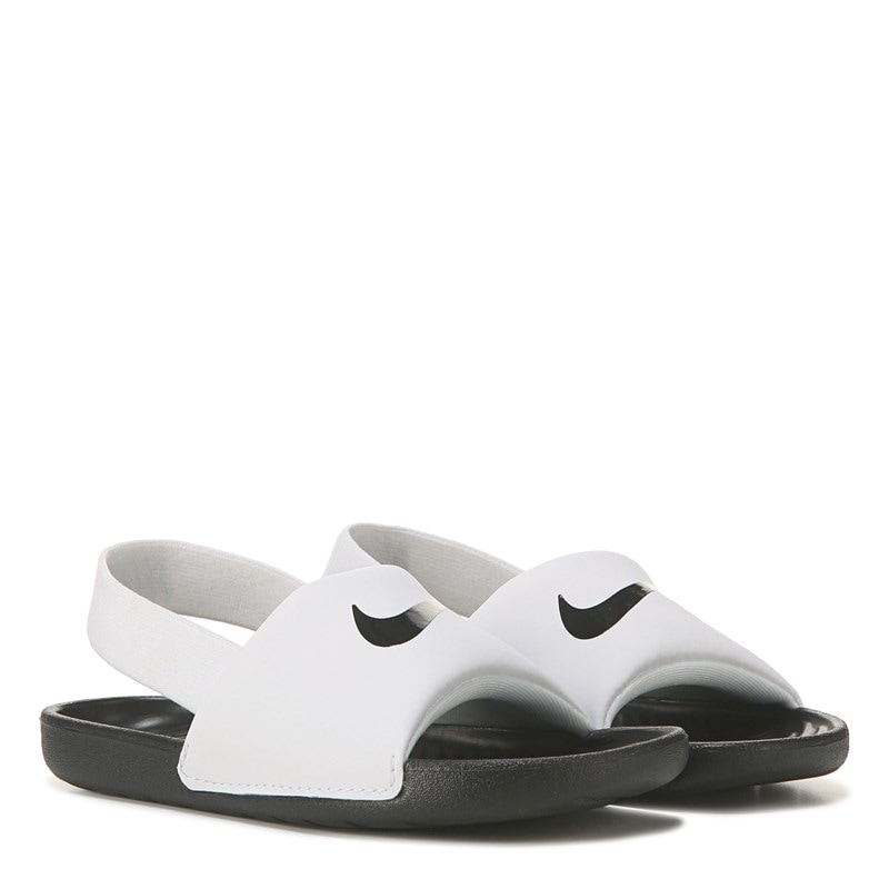 Nike Kids' Kawa Slide Sandal Baby/Toddler Sandals (White/Black) - Size 6.0 M