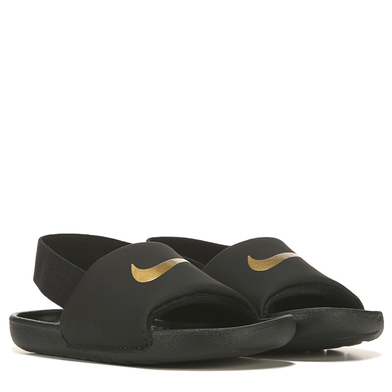 Nike Kids' Kawa Slide Sandal Baby/Toddler Sandals (Black/Gold) - Size 9.0 M