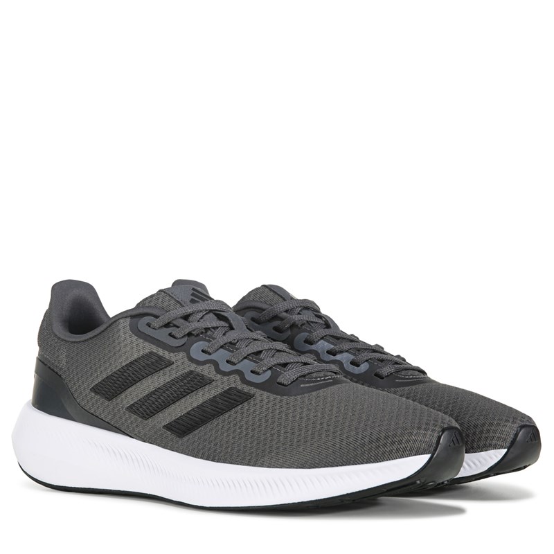 Adidas Men's Runfalcon 3.0 Medium/Wide Running Shoes (Grey/Black) - Size 9.5 M