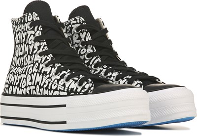 black high top converse famous footwear