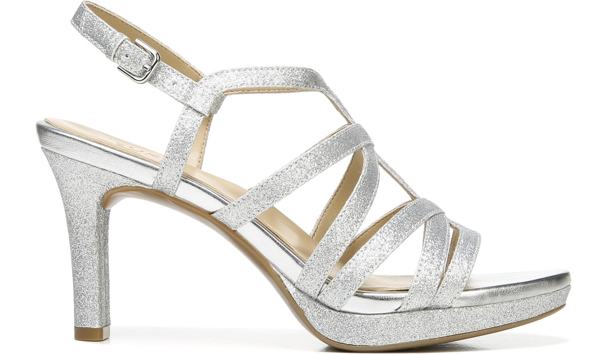 dsw silver heel sandals