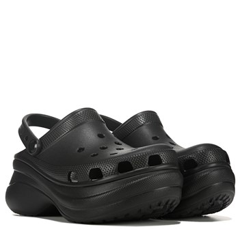 black platform crocs